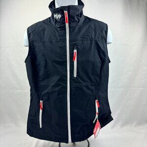 Helly Hansen Crew 2.0 Sailing Vest Women's Navy Full Zip Blue Zip Pockets Size L